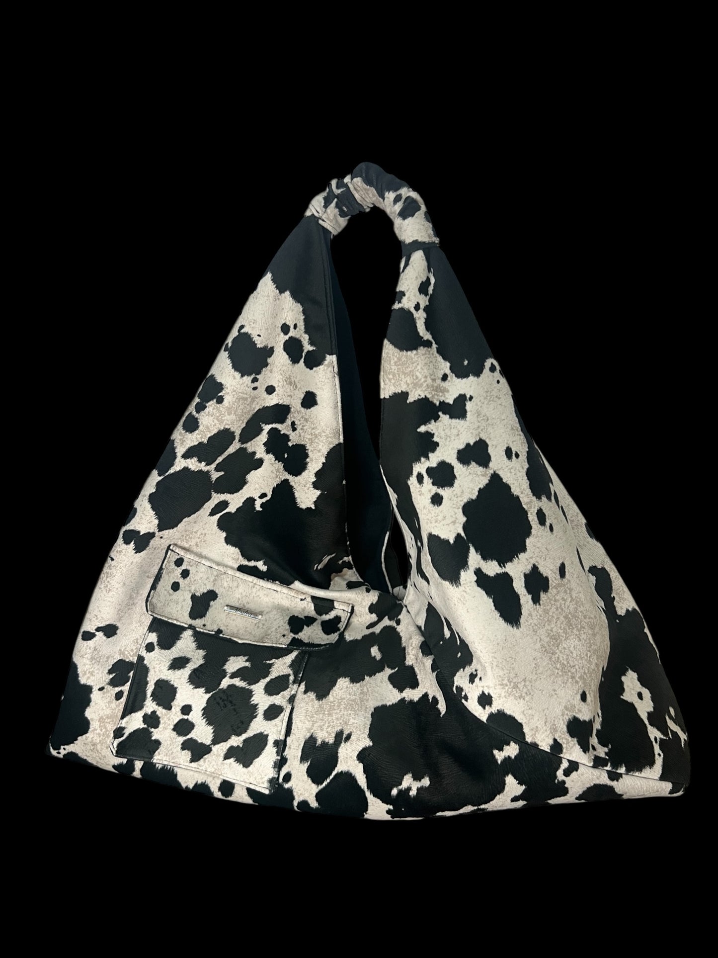 Black Cowhide Origami Tote