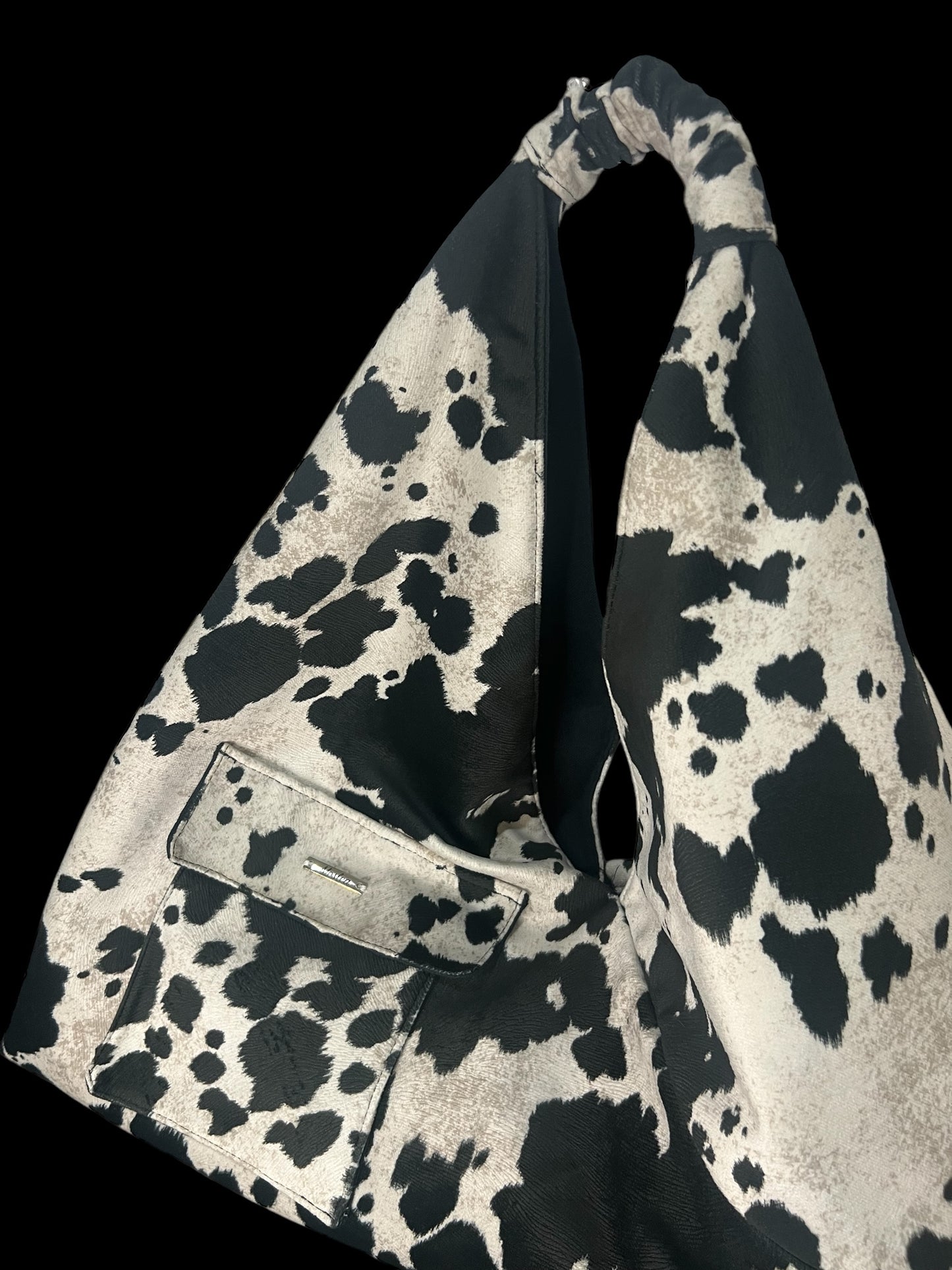 Black Cowhide Origami Tote